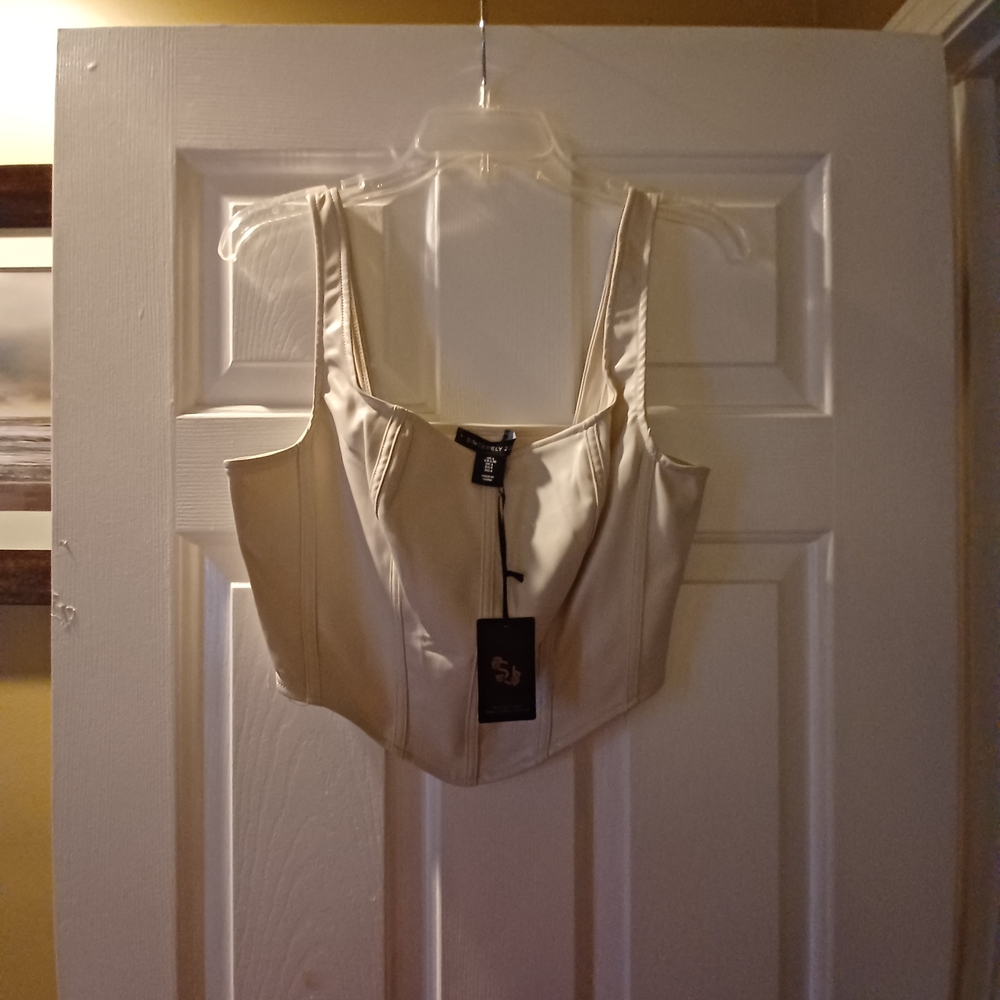 Sincerely Jules Satin Corset in Cream